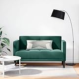 MOBCANT Zweisitzer-Sofa Dunkelgrün 111 cm Samt Sofabezug Couchgarnitur Polstergarnitur Schlafsofa für Wohnung Büro Hotel Schlafzimmer