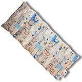 Franzis Nähstube 50x20cm Dinkelkissen Alpaka in 100% Baumwolle I Körnerkissen Dinkel 50x20 für Mikrowelle I Wärmekissen, Dinkelkernkissen, Nackenwärme