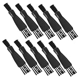 Healvian 10 Stück Elektrische Rasierer reinigungsbürste Doppelseitige Mini bürste mit Rutschfestem Griff für Herrenrasierer Trimmer und Haarschneider Kompakt und Reisefreundlich für