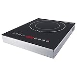 Steba Glaskeramik-Kochfeld HK 30 | Robuste Durchgängige Glaskeramik-Oberfläche | 2 Heizkreise mit 15 cm und 22 cm | Mobil einsetzbar | Touch Control | Timerfunktion bis 180 min. | für alle Kochtöpfe