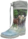 Beck Mädchen Pferde Gummistiefel, Mehrfarbig, 34 EU