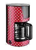 Kalorik TKG CM 1045.1 RWD Filterkaffeemaschine mit 1,5 l Glaskanne, 900 W, rot/weiß