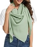 Bbonlinedress Schal Damen Baumwolltuch Halstuch elegant Dreieckstuch Multifunktionstuch Shawl Musselintuch 200 * 140 * 140cm Light Green