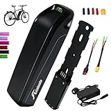 Adaluolo 36V Ebike Akku 10AH Hailong Ebike Batterie Elektrofahrrad Lithium-Ionen Fahrrad Batterien mit Ladegerät, 4 Pin Grundplatte für 350W 500W 750W Motor