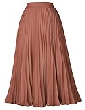 Kate Kasin Damen Sommerkleid Sommerrock lang Faltenrock Hohe Taille KK659-5 Small