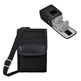 KIWIFOTOS Kleine Kamera Crossbody Tasche, Kompaktkamera Schultertasche, Kamera Schultertasche SLR/Spiegellose Kamera und Objektive für Canon, Nikon, Sony, Fujifilm, Ricoh mit Schultergurt (Schwarz)