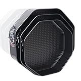 Octagon Kuchenformen - 3-teiliges Backformen-Set, multifunktionale Küchenpfannen, effektive Fettreduktion | Käsekuchen Joghurtkuchen Mousse Kaffeekuchen Lasagne Kekse Dessert Kochwerkzeug