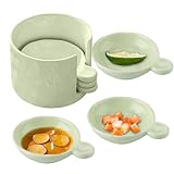 Generisch Dipschalen Mit Halter - Dipfach Mit Aufbewahrungsbox | Keramik Mini Servierteller Für Saucen Ketchup Snacks