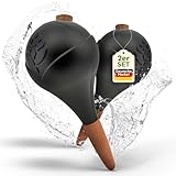 VITALLEO Bewässerungskugeln - 2er Set/XL (400 ml) - automatische Pflanzen Bewässerung - Wasserspender Pflanzen - Tonkegel Bewässerung für Zimmer & Balkon (Schwarz)
