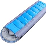 QAZWZG Schlafsack Camping Camping-Schlafsack, Leichter Umschlag, Rucksackreisen, wasserdichter Frühlings-Sommer-Schlafsack for Outdoor-Camping, Wandern DeckenschlafsäCke(Blue)
