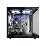 suevery Gaming PC AMD Ryzen 5 5600G 6X 3,9 GHz bis zu 4,40 GHz, 16 GB DDR4 RAM, 1 TB SSD NVMe, Radeon Vega 7, 600 W Stromversorgung, Windows 11 Home, Schwarz