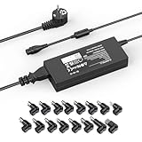 90W Universal Netzteil Laptop Ladekabel für Lenovo HP Asus Acer Dell Toshiba Sony Samsung Fujitsu MSI Medion Notebook Tablets mit 16 Adapterstecker Multi Ladegerät