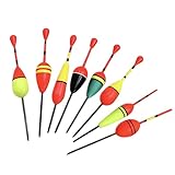 Packung mit 8 vertikalen Bobber Zubehör für Outdoor Angelausrüstung, 9, 5–11 cm Posen Bobber, professionelles Angelposen Set