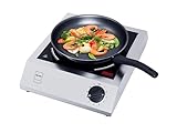 METRO Professional Induktionskochfeld GIC3500, Edelstahl/Glaskeramik, 3500 W, 11 Leistungsstufen, LED-Anzeige, automatische Topferkennung, Überhitzungsschutz, Silberknopf (schwarz)