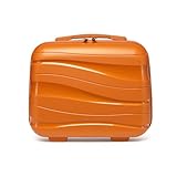 KONO Kosmetikkoffer Beautycase Kabinengepäck Damen PP Schminkkoffer (Orange)