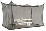 ELEGANCIO Moskitonetz für Innen und Außen 300 x 500 x 250 cm 220 Mesh Outdoor & Indoor XXL Mosquito net Insektenschutznetz Mückennetz für Zelt Wohnwagen (schwarz 5m lang)