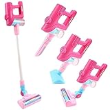 SGZIOO Spielzeug Staubsauger mit Echter Saugfunktion, Staubsauger Set mit 3 Köpfen und Musik, Spielzeug Staubsauger Geeignet als Geburtstags-, Halloween