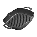 KESOTO Grillgrillplatte Outdoor Steak Pfanne Gusseisen für Zuhause