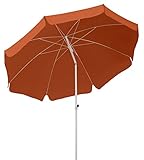 Schneider Sonnenschirm Ibiza, terracotta, 200 cm rund, 680-05, Gestell Stahl, Bespannung Polyester, 2.1 kg