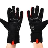 flexman 1 Paar Winter Radfahren Handschuhe, Verlängern Handgelenk Warmharte Fahrradhandschuhe Vollfinger Windschutz Sport Fitnesshandschuhe für Szenen, Fahrradfahren, Motorradfahrt (L)