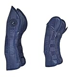 HORZE Transportgamaschen Pferd Mit Klettverschluss, 4-er Set, Gamaschen Für Höchste Sicherheit Beim Transport, Verfügbar In 3 Größen: Pony, Vollblut, Warmblut, Blau, Blau, F