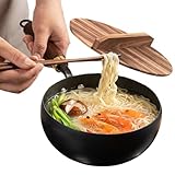 Eisentöpfe zum Kochen, nicht beschichtet, Induktions-Wokpfanne mit Holzgriff, 24 cm Durchmesser, Eisen-Kochgeschirr für Herde, Induktionsherde