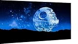 Magic Canvas Art - Bilder Star Wars Todesstern Film Leinwandbild 1- teilig Hochwertiger Kunstdruck modern Wandbilder Wanddekoration Design Wand Bild – A3702, Größe: 40 x 30 cm
