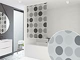HALB-Kassetten DUSCHROLLO 140 cm BREIT Modell Retro DUSCHVORHANG GRAU Weiss ANTHRAZIT! Shower Rollo Curtain!