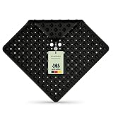 SilverRack Duschmatte rutschfest 53x53 cm (Schwarz) - Antirutschmatte Dusche BPA frei für Kinder - Badematte rutschfest, maschinenwaschbar u. schimmelresistent - Duscheinlage rutschfest
