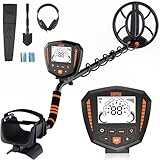 SUNPOW Metalldetektor Profi Set, IP68 Wasserdicht Spule, Identifiziert 9 Arten Von Metallen, Hohe Genauigkeit, 10 Zoll Detektionstiefe, 5 Modi, Starke Anti-Interferenz, Geeignet für Erwachsene Kinder