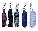 NETPROSHOP Weicher Anbindestrick Pferde Führstrick mit Karabinerhaken 1,80 m Farbauswahl, Farbe:Navy