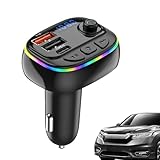 Auto FM -Sender - USB FM Sender, Auto Radio Musikadapter, FM Sender 3A Auto Ladegerät Leistungsfähig MP3 -Player Für Auto | USB Fast Lading Car Charger, Plug-and-Play-FM-Sender