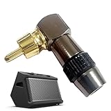 Generisch Rechtwinkliger Rcas-Adapter,Rcas-Winkeladapter,L-förmiger -Stecker - Audio-Phono-vergoldeter Lötanschluss für Verstärker, Audio-Video-AV-Receiver