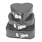 ETAINGYEUN Kuchen Backwanne Set Kohlenstoffstahl Springform Pfanne Easy Freisetzung Küchen Backutensilien zum Käsekuchen -Gebäckbacken (24/26/28)