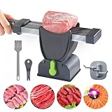 LeKuni Fleischschneidemaschine für zu Hause, Fleischerbeil aus Edelstahl, 2–4 mm dick, Verstellbarer Frischfleischschneider mit Spitzer, Reinigungsbürsten,Haken,spülmaschinenfest, meat slicer