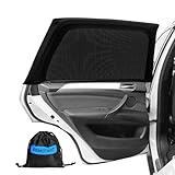 PEMOTech Sonnenschutz Auto Baby,(2-Stück)ZERTIFIZIERTER UV-Schutz,[2025 Upgrade] Nachhaltiges & Hochwertiges Atmungsaktive Spandex,Sonnenschutz Auto Kinder fit 99% Autos, Privatsphäre Für Ihre Familie