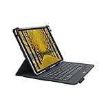 Logitech Universal Folio Tablet-Hülle mit Kabelloser Tastatur, Bluetooth, 2-Jahre Batterielaufzeit, Für 9 Zoll- 10 Zoll Tablets, Apple, Android & Windows-OS, Deutsches QWERTZ-Layout
