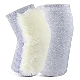 Kniewärmer Winter Wärme Kaschmirwolle Ski Knieklammer, Dehnbare Bequeme Wärmer für Frauen und Männer Arthritis Schmerzlinderung Ärmel, L für arthritische Knie