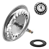 Ø 79 mm Siebkörbchen Spüle, Spülbecken Siebkörbchen Edelstahl für Blanco, Universal Höhenverstellbarer WaschbeckenRostfreier Siebkörbchen Abflussstopfen, für Waschbecken Küche, Siebkorbventil Spüle