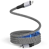Magtame Magnetisches USB C zu Lightning Kabel Coiled, 1,5 M / 5 Fuß MFi zertifiziertes Typ C zu Lightning Kabel, i-Phone Schnellladekabel für i-Phone 14 13 12 11 Pro Max XR XS X 8 Plus SE