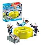 PLAYMOBIL Action Heroes 71465 Feuerwehrleute mit Luftkissen, Lebensretter im Einsatz, mit zahlreichen Extras wie Helmen, Megafon und Feuerlöscher, detailreiches Spielzeug für Kinder ab 4 Jahren