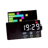 Angoily Faltbarer Lautsprecher Mit Digitalem Wecker Fm-Radio Und Alarmfunktion Kabelloses Design Für Musikgenuss Für Schlafzimmer Und