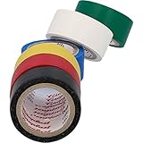 cartrend Isolierbänder Elektriker Klebeband Farbigen PVC Band Wasserdicht Elektrisches Isolierband 6 Stück, 3,3 m x 19 mm, Gemischt