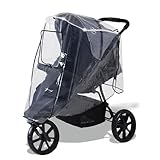 Diago Universal Regenschutz Dreirad Buggy, Regenverdeck Baby Jogger, mit Reflektoren und Utensilien Tasche, schadstofffrei, Kinderwagen Zubehör