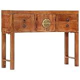 JHQHSM Konsolentisch, Beistelltisch Couchtisch Kaffeetisch Wohnzimmertisch Sofatisch Side Table Teetisch Geeignet für Wohnzimmer Schlafzimmer Büro Flur 120x32x80 cm Raues Massivholz Akazie