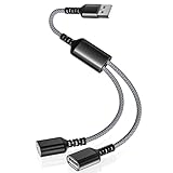 Itramax USB Splitter 1 zu 2 0,3M,U/SB Verteiler Kabel,USB Y Verlängerungskabel,U/SB A 1 Stecker zu 2 Buchse Adapter,Doppel Port Hub,2fach Doppelstecker für Mac,Auto,Xbox One,PS5,PS4,Laptop - Schwarz