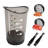 Hoclauho Erdbeerschneider Obstschneider mit Behälter Druckplatte Vielseitiger Fruchtschneider für Erdbeeren, Bananen, Eier Trauben Praktisch für Frühstück, Bento, Familienküche