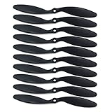 skrnrhrery Propeller 8060 8x6 für RC Flugzeug Quadcopter Schwarz Weiche Propellerblätter Faltfest mit 3,17 Schaftdurchmesser XXD Motor 10 Stück Prop Zubehör