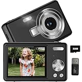 Digitalkamera Fotokamera Fotoapparat 1080P 44MP Tragbare Digitalkameras mit 32GB Karte Anti-Shake,Kinder Digitalkamera 2.4' LCD Bildschirm Vlogging Kamera für Anfänger Student Kinder 6-16