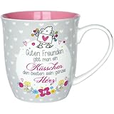 Sheepworld Tasse Motiv Küsschen | Tasse mit Spruch, Porzellan, 60 cl | Geschenk Freunde, Valentinstag | 44399